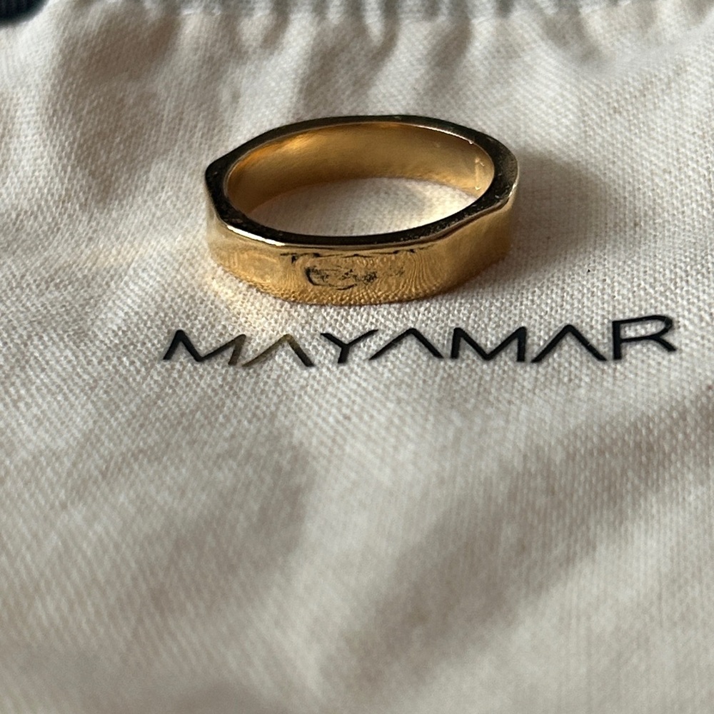 Mayamar Gold‎ stack Ring size 6 UNISEX